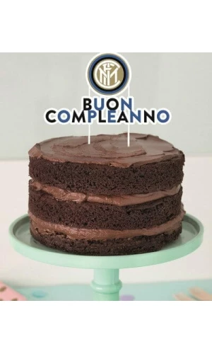 Inter Happy Birthday Cake Topper - (W)18x(H)19cm