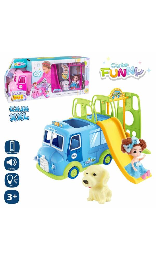 Moving Bus Playground With Sound & Light 30cm x19cm