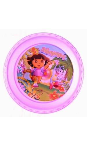 Dora The Explorer Purple Diamond Plastic Toddler Plate - 22cm x 22cm