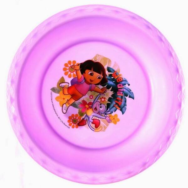 Dora The Explorer Purple Diamond Plastic Toddler Bowl - 17cm x 17cm