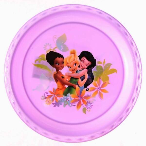 Tinkerbell & Fairies Purple Plastic Diamond Plate - 21cm x 21cm