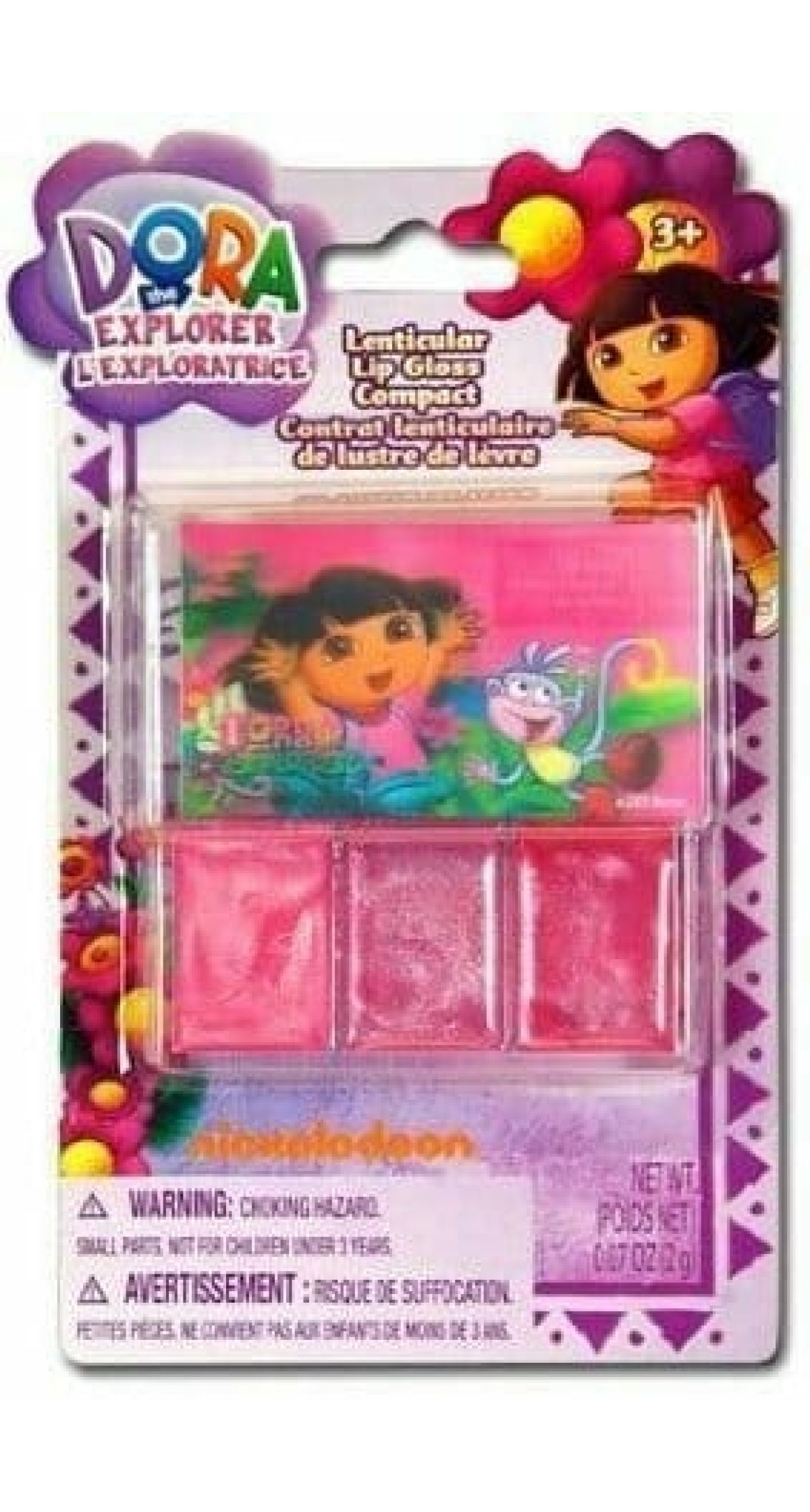 Dora the Explorer Lenticular Lip Gloss Compact - 3 Colours