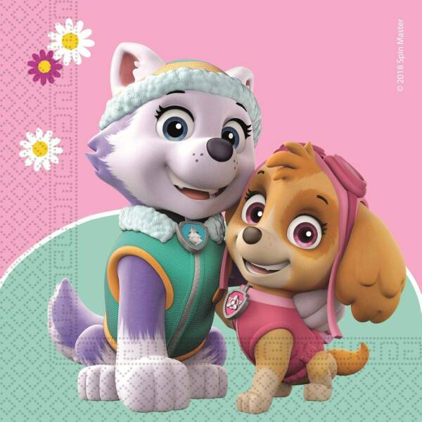 Paw Patrol - Skye & Everest Two-ply Paper Napkins 33x33cm - 20pk