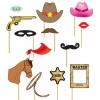 Cowboy Photo Booth Set x 12pcs