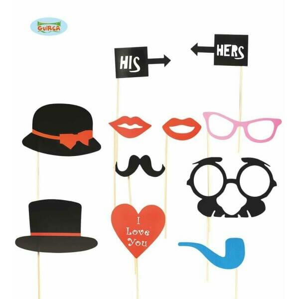 Wedding It Photo Booth Props - 12pk
