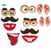 Photo Props Funny Faces - 12pk