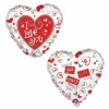 I Love You 2-Sided Design Heart Shaped Foil Balloon - 18 ''