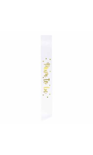 Gold Foil  Mum to Be Satin Sash
