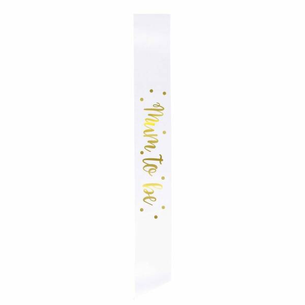 Gold Foil  Mum to Be Satin Sash
