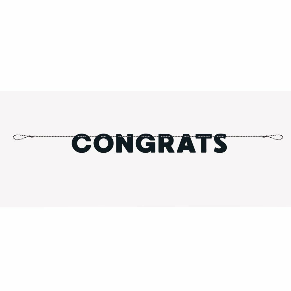 Letter Balloon Grad Paper Letter Banner - 6 ft - 2pc
