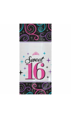 Sweet 16 Cello Favor/Sweet Bags 5'' x 9.5'' - 20pk