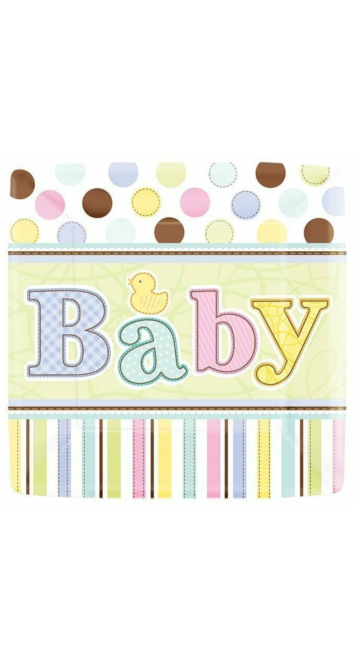 Baby Shower Tiny Bundle Paper Plates 17.8cm - 18pk