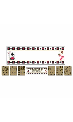 Casino Giant Sign Banner Place Your Bets Personalize It - 165.1cm x 50.8cm