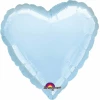 Metallic Pearl Pastel Blue Heart Foil Balloon 18''