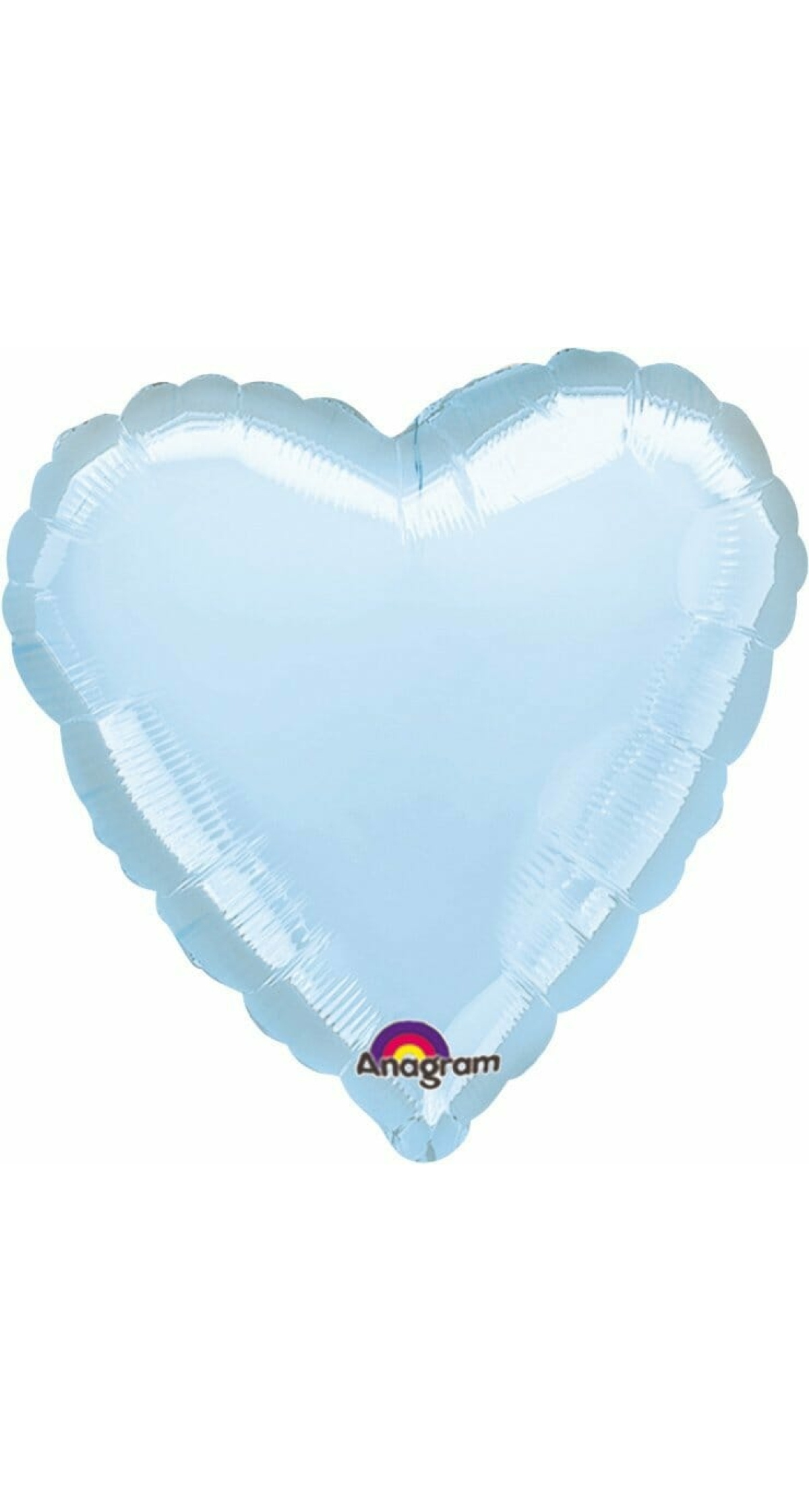Metallic Pearl Pastel Blue Heart Foil Balloon 18''