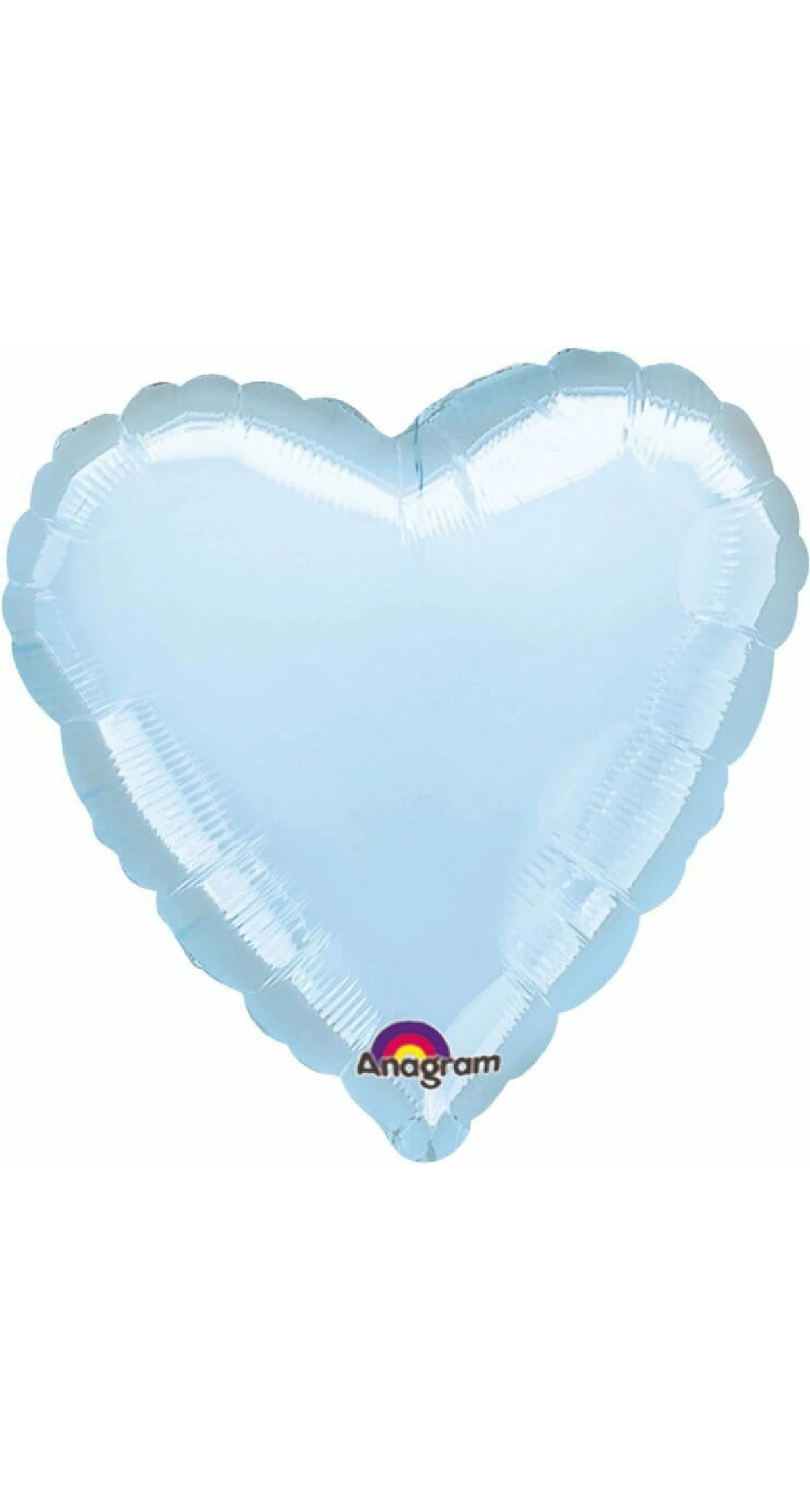 Metallic Pearl Pastel Blue Heart Foil Balloon 18''