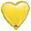 Metallic Yellow Heart Foil Balloon 18''
