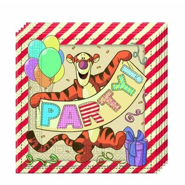 Winnie Alphabet Two-ply Paper Napkins 33x33cm  - 20pk