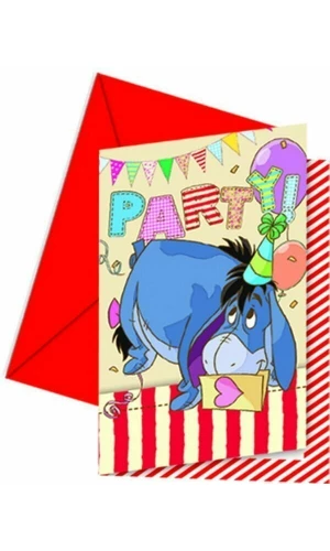 Winnie Alphabet Invitations & Envelopes - 6pk