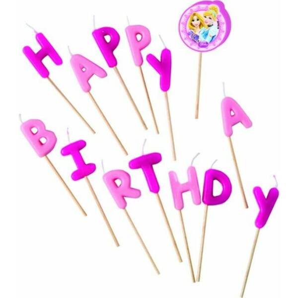 Disney Princess  "Happy Birthday" Toothpick Candles  - pk