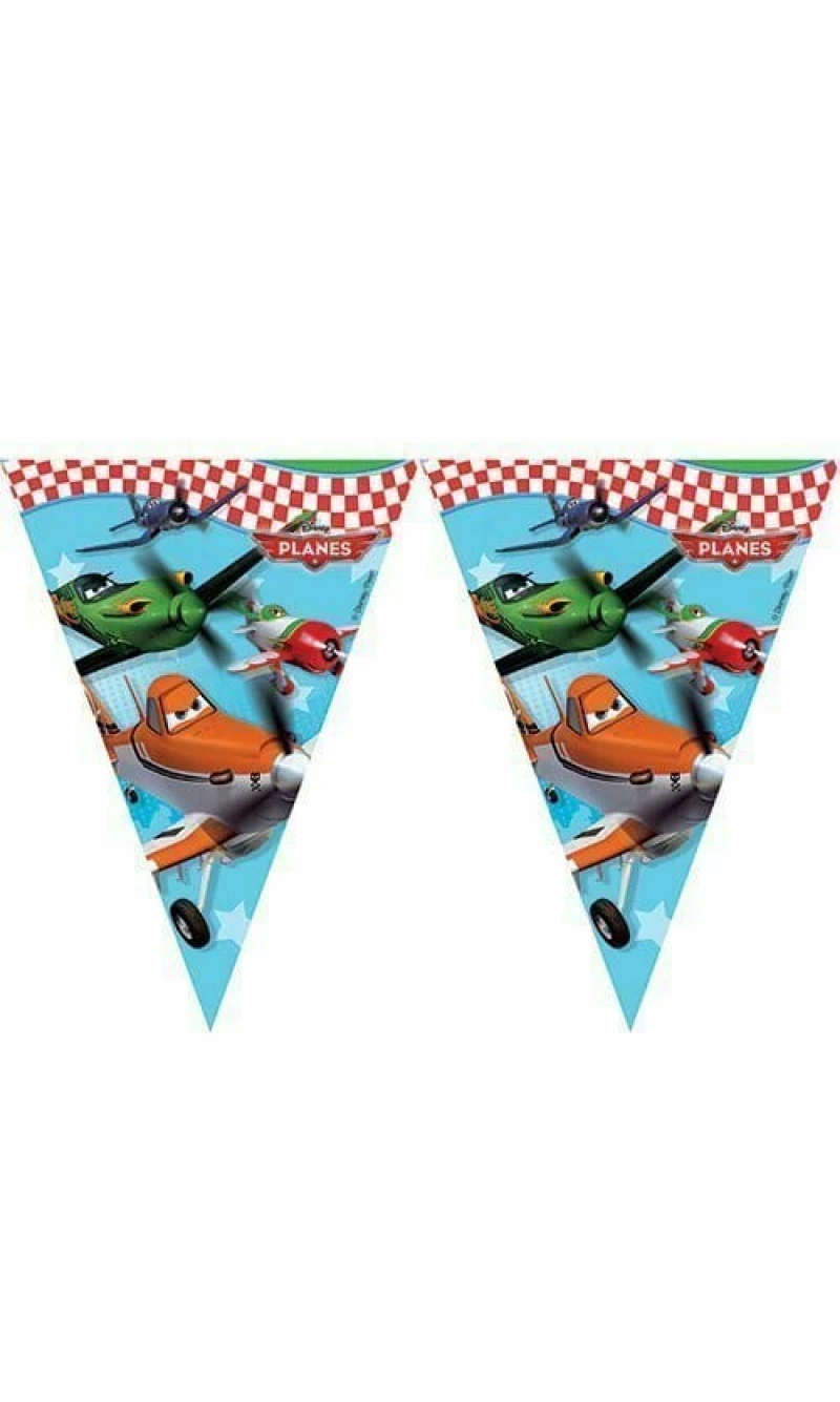 Planes Plastic Flag Banner - 30cm x 230cm