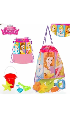Beach Net Carrier Bag Princesses 37x57cm