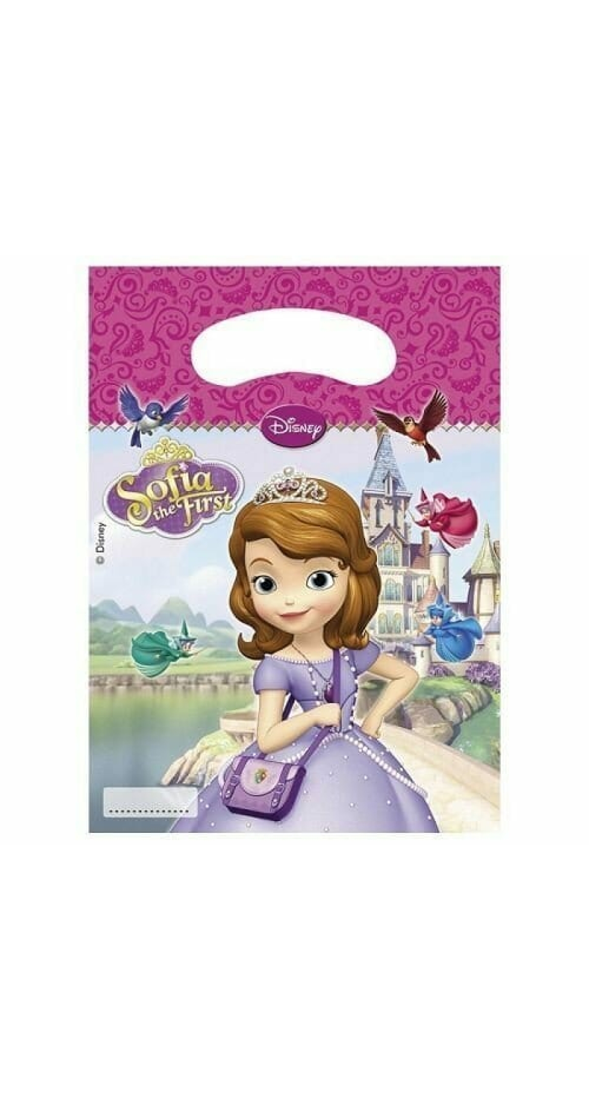 Sofia The First Plastic Party Bags - 6pk