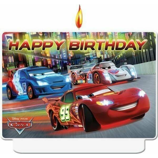 Cars Formula "Happy Birthday" Décor Candle - 1pk