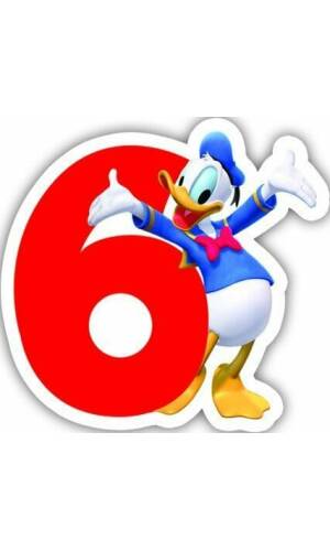 Playful Mickey Birthday Numeral Candle No 6 - 1pk