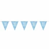Glitz Blue & Silver Prismatic Plastic Flag Banner 90 - 9 Feet