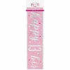 Glitz Pink & Silver Foil Banner Happy 13th Birthday - 9 Feet