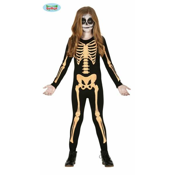 Skeleton Boy & Girl Costume (Spandex) - Age 3 to 4 Years
