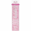 Birthday Pink Glitz Number 100 Prism Banner - 9 ft