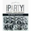 Birthday Black Glitz Number 16 Confetti - .5oz