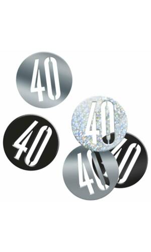 Birthday Black Glitz Number 40 Confetti - .5oz