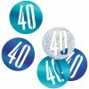 Birthday Blue Glitz Number 40 Confetti - .5oz