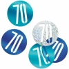 Birthday Blue Glitz Number 70 Confetti - .5oz