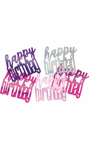 Birthday Pink Glitz Happy Birthday Confetti - .5oz