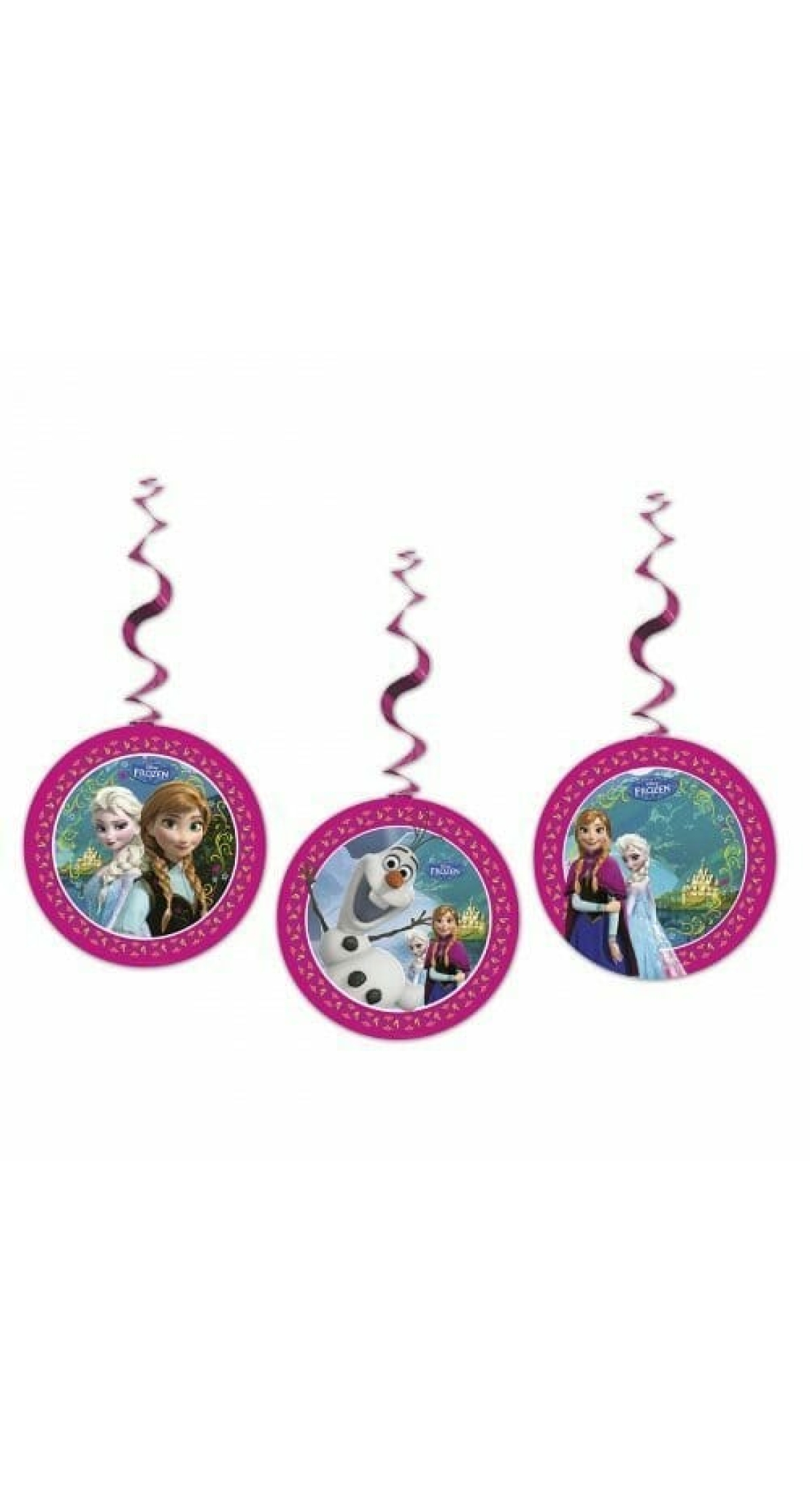 Disney Frozen Swirl Hanging Decorations - 3pk