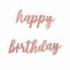 Birthday Rose Gold Glitz Script Happy Birthday Foil Banner - 2pc
