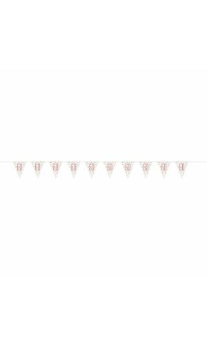 Glitz Rose Gold Prismatic Plastic Flag Banner 60 - 9 Feet