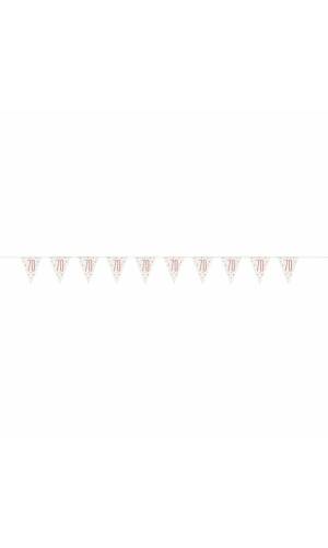 Glitz Rose Gold Prismatic Plastic Flag Banner 70 - 9 Feet