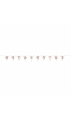 Glitz Rose Gold Prismatic Plastic Flag Banner 80 - 9 Feet