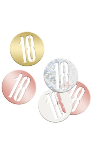 Birthday Rose Gold Glitz Number 18 Confetti - .5oz