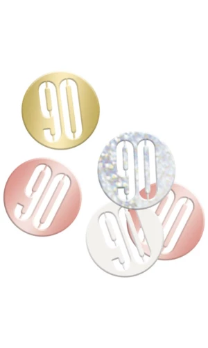 Birthday Rose Gold Glitz Number 90 Confetti - .5oz