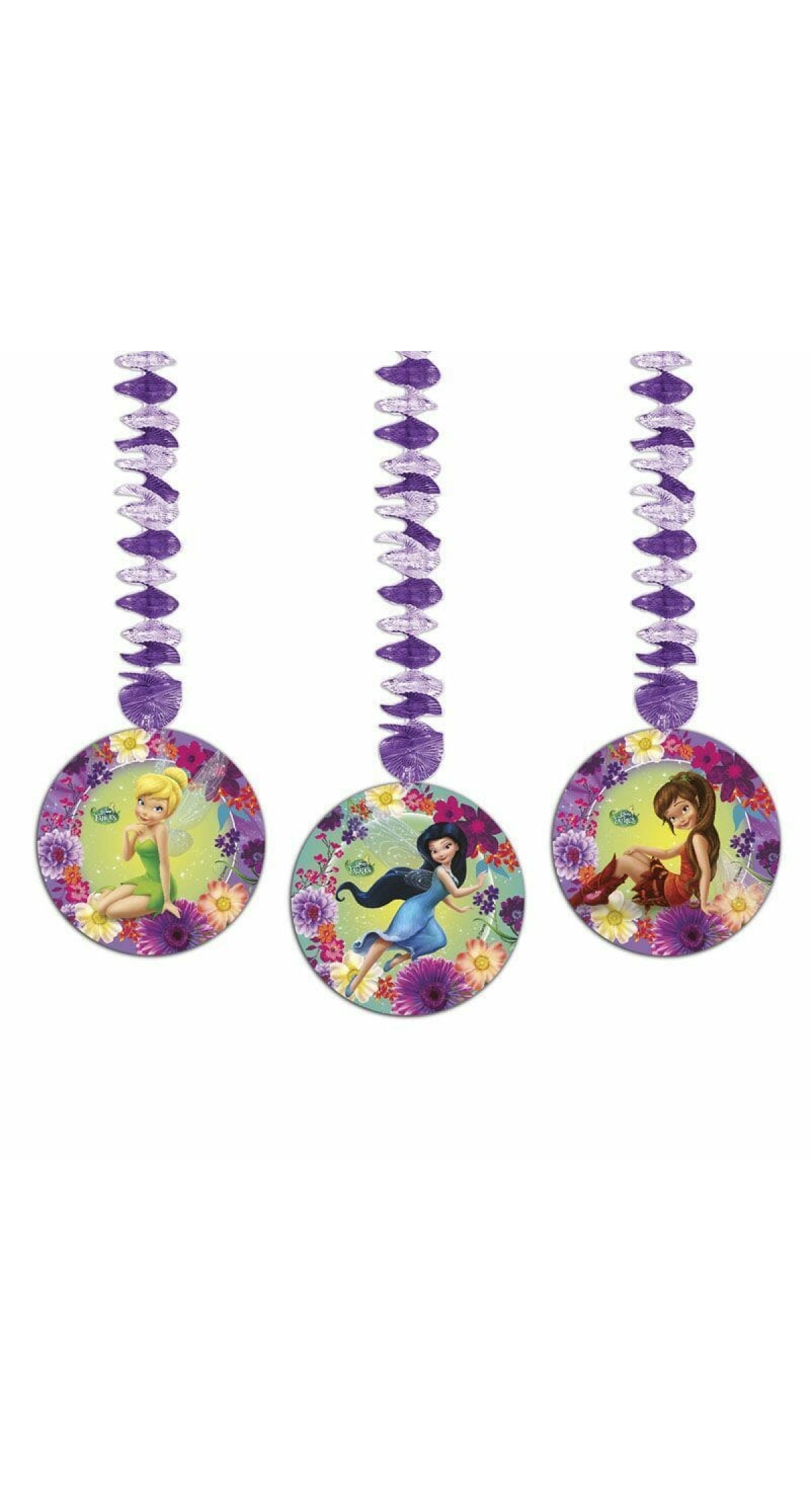 Tinkerbell and Fairies Magic Hanging Decorations - 3pk