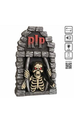 Tombstone with Light & Movement - 34x10x56cm
