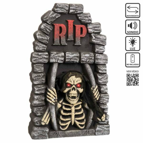Tombstone with Light & Movement - 34x10x56cm