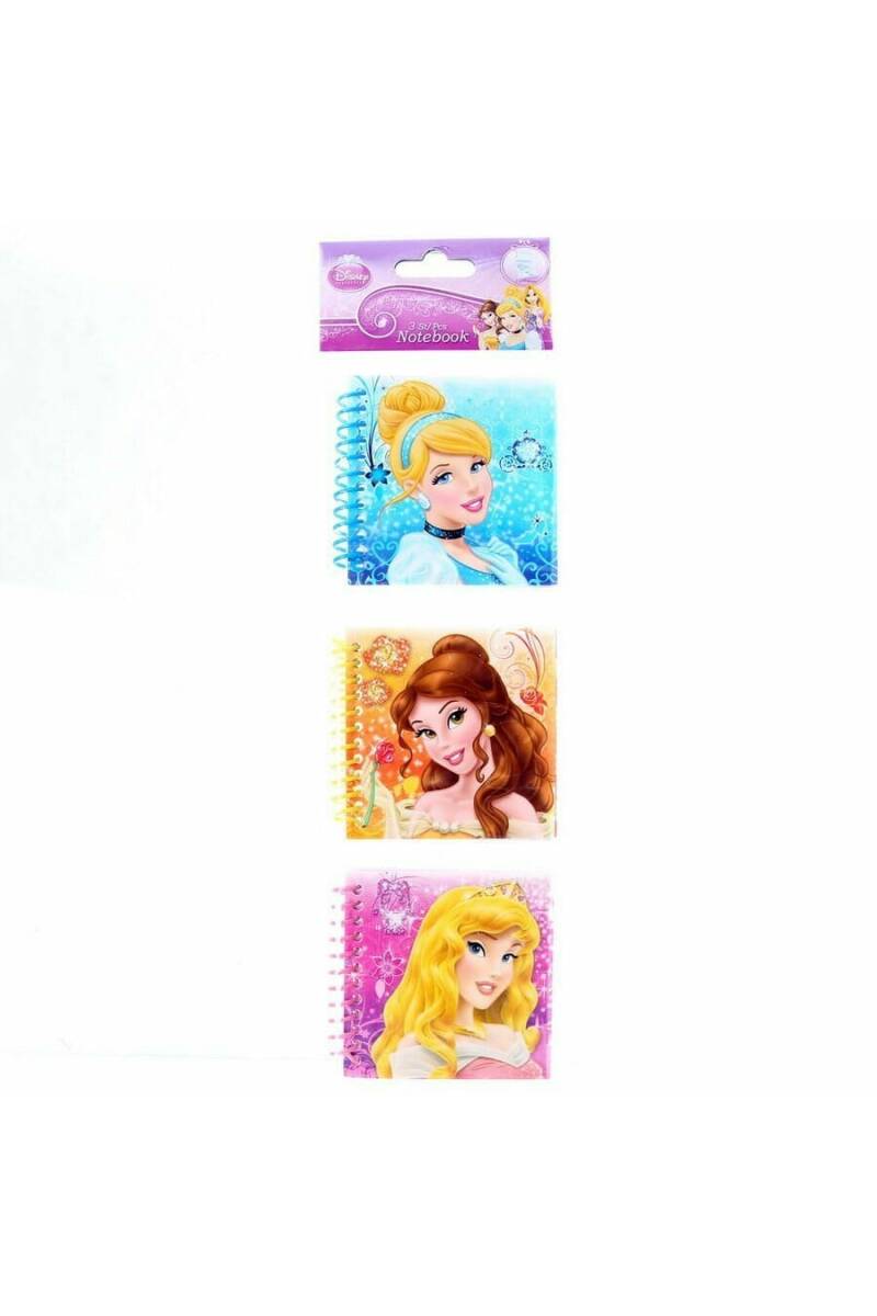 Princess Mini Spiral Notebooks - 3pk