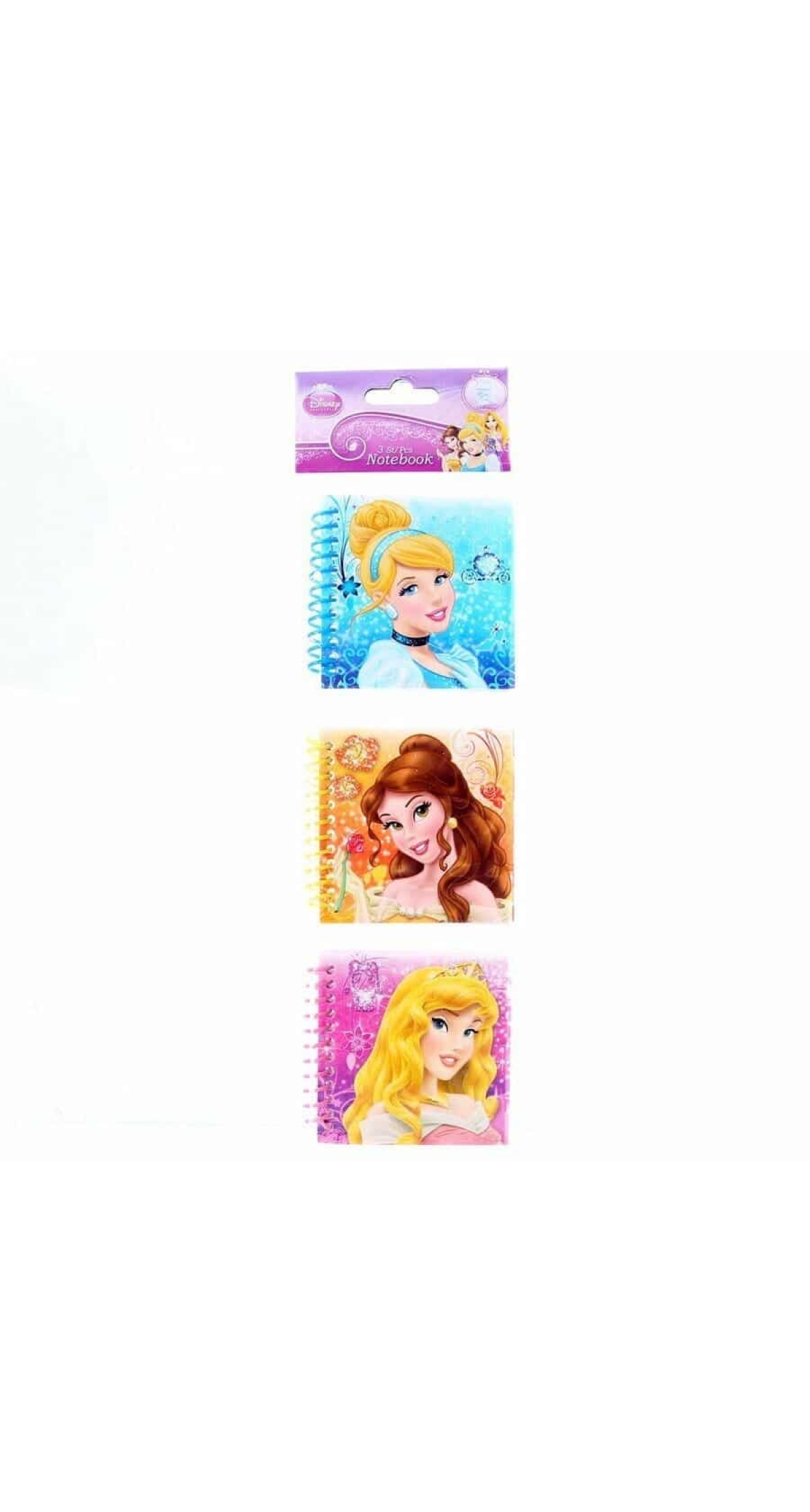 Princess Mini Spiral Notebooks - 3pk